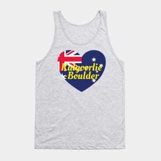 Kalgoorlie Boulder WA Australia Australian Flag Heart Tank Top